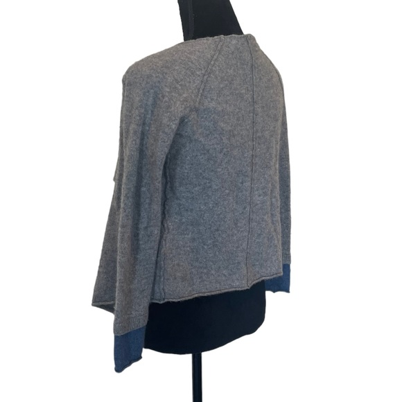 Gharani Strok London grey cashmere open front long sleeve crop cardigan medium - Picture 4 of 10
